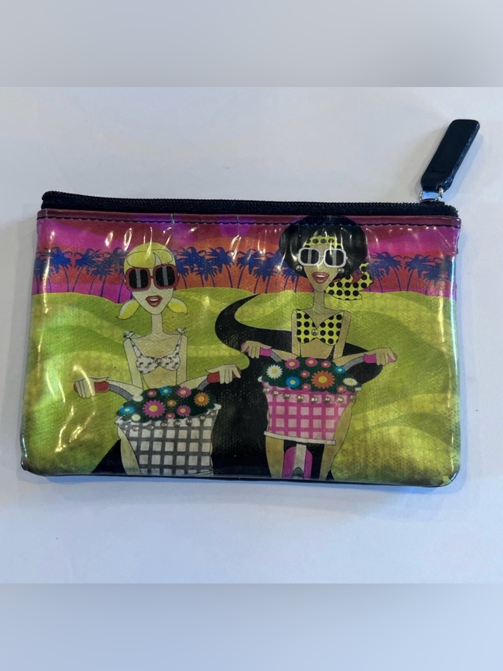Rolf’s Leather Coin Purse Girls on Bikes enjoying summer